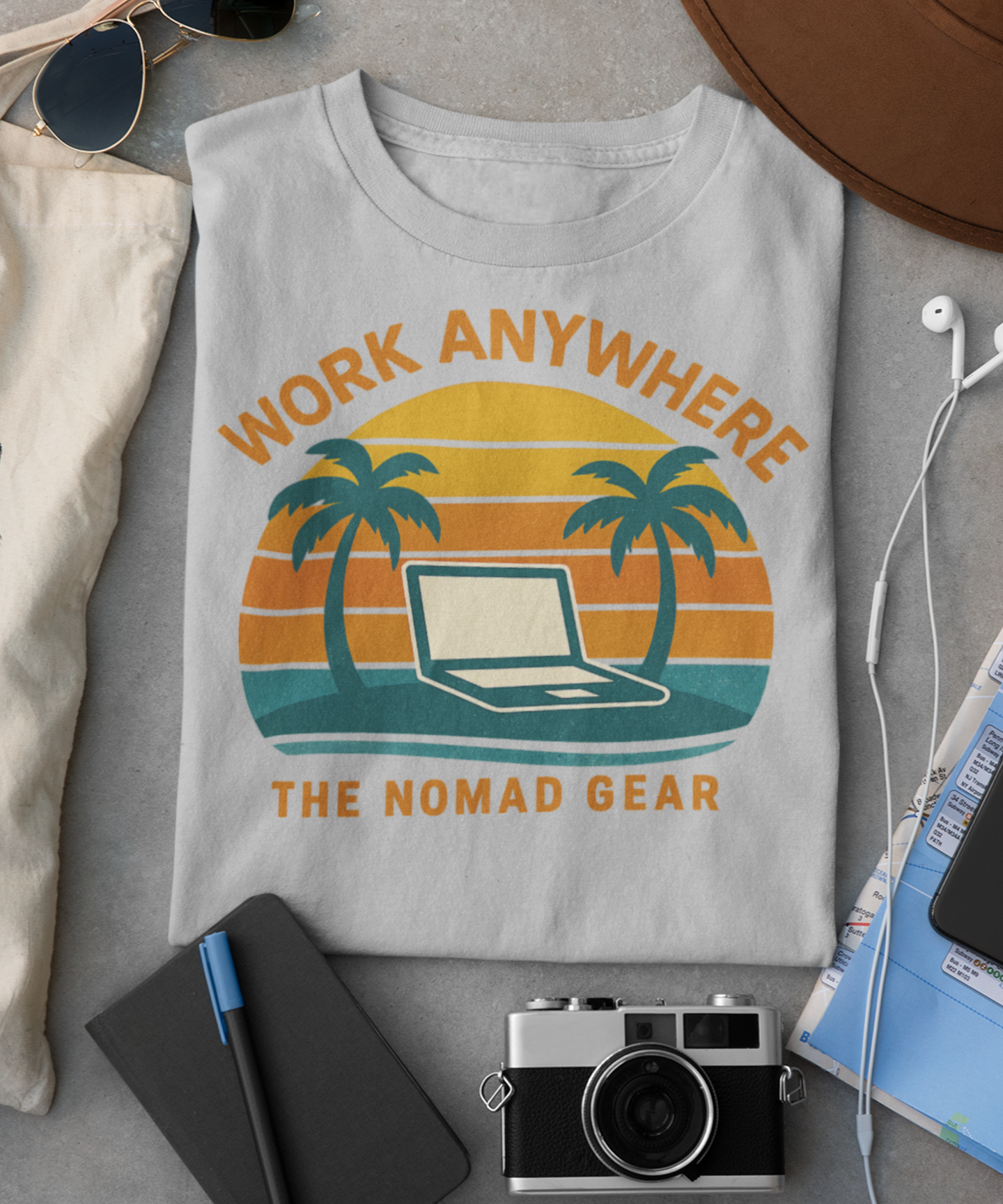 Nomad T-Shirt - Great Quality Anywhere Work Digital Remote Nomad Gear