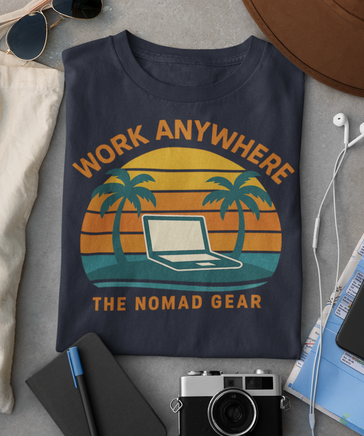 Nomad T-Shirt - Great Quality Anywhere Work Digital Remote Nomad Gear