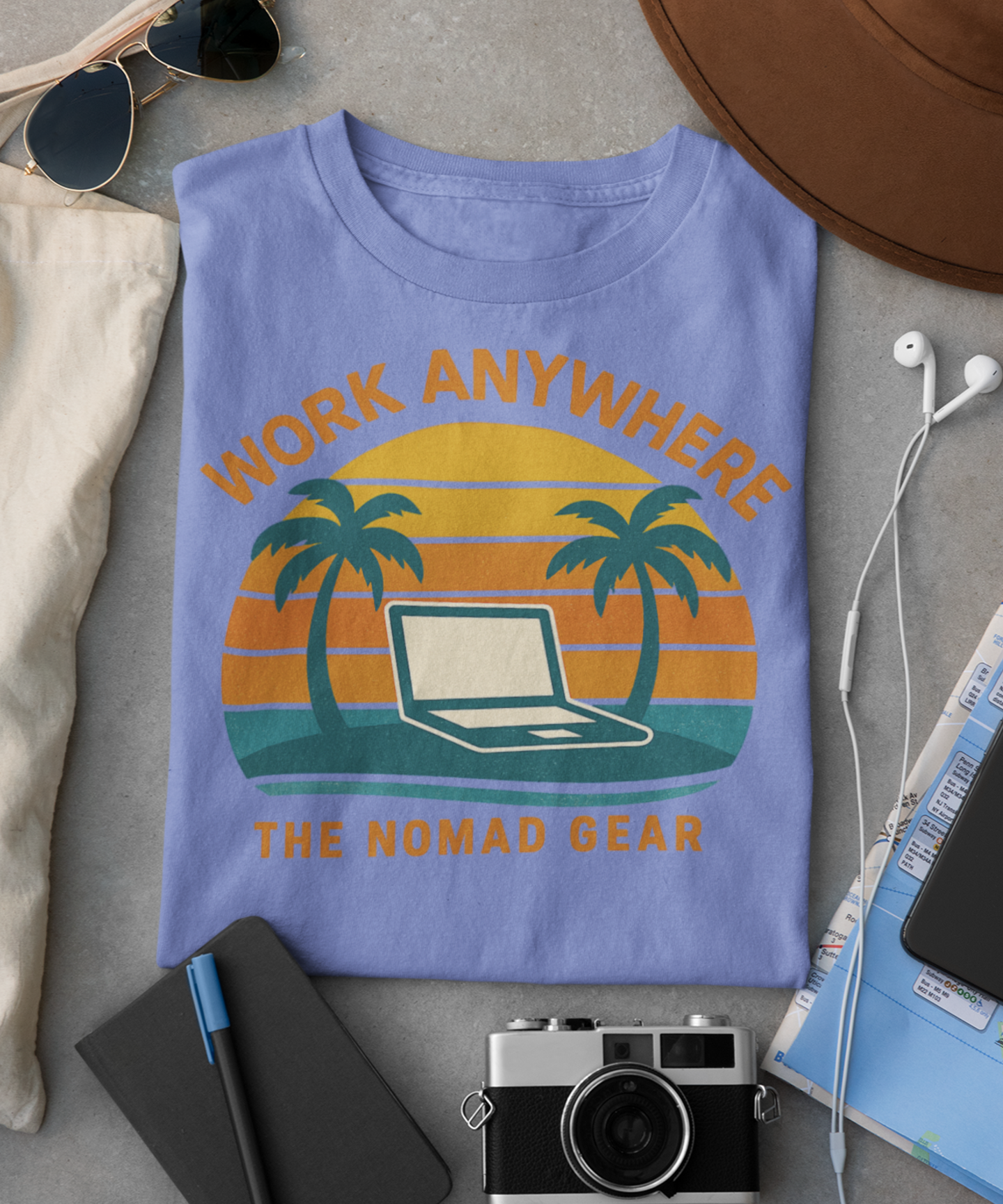Nomad T-Shirt - Great Quality Anywhere Work Digital Remote Nomad Gear