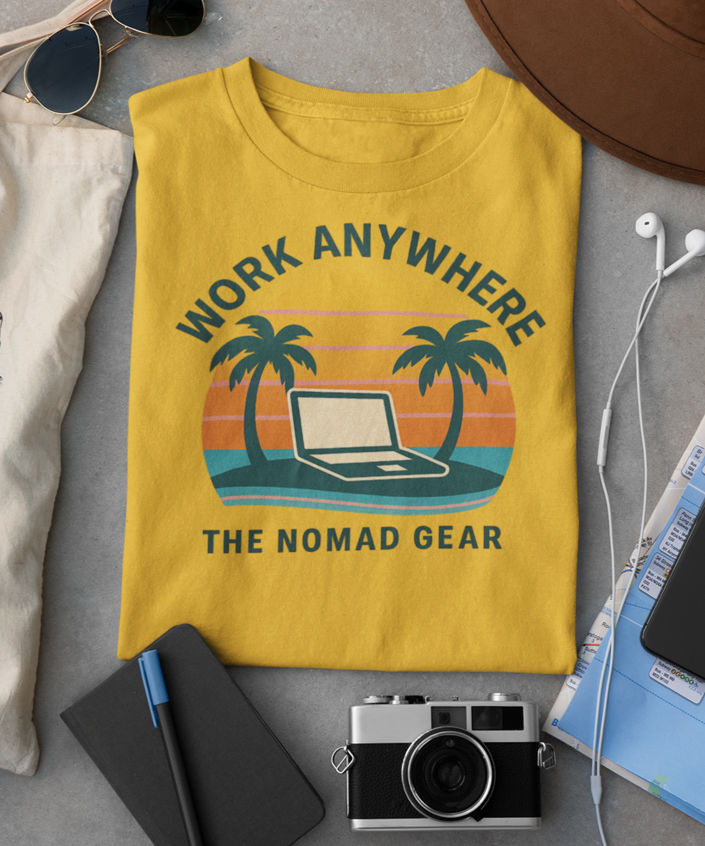 Nomad T-Shirt - Great Quality Anywhere Work Digital Remote Nomad Gear