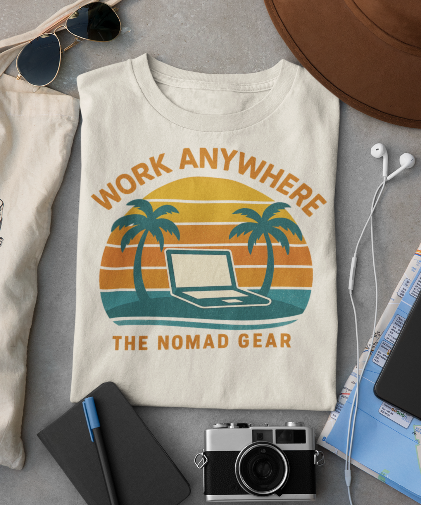 Nomad T-Shirt - Great Quality Anywhere Work Digital Remote Nomad Gear