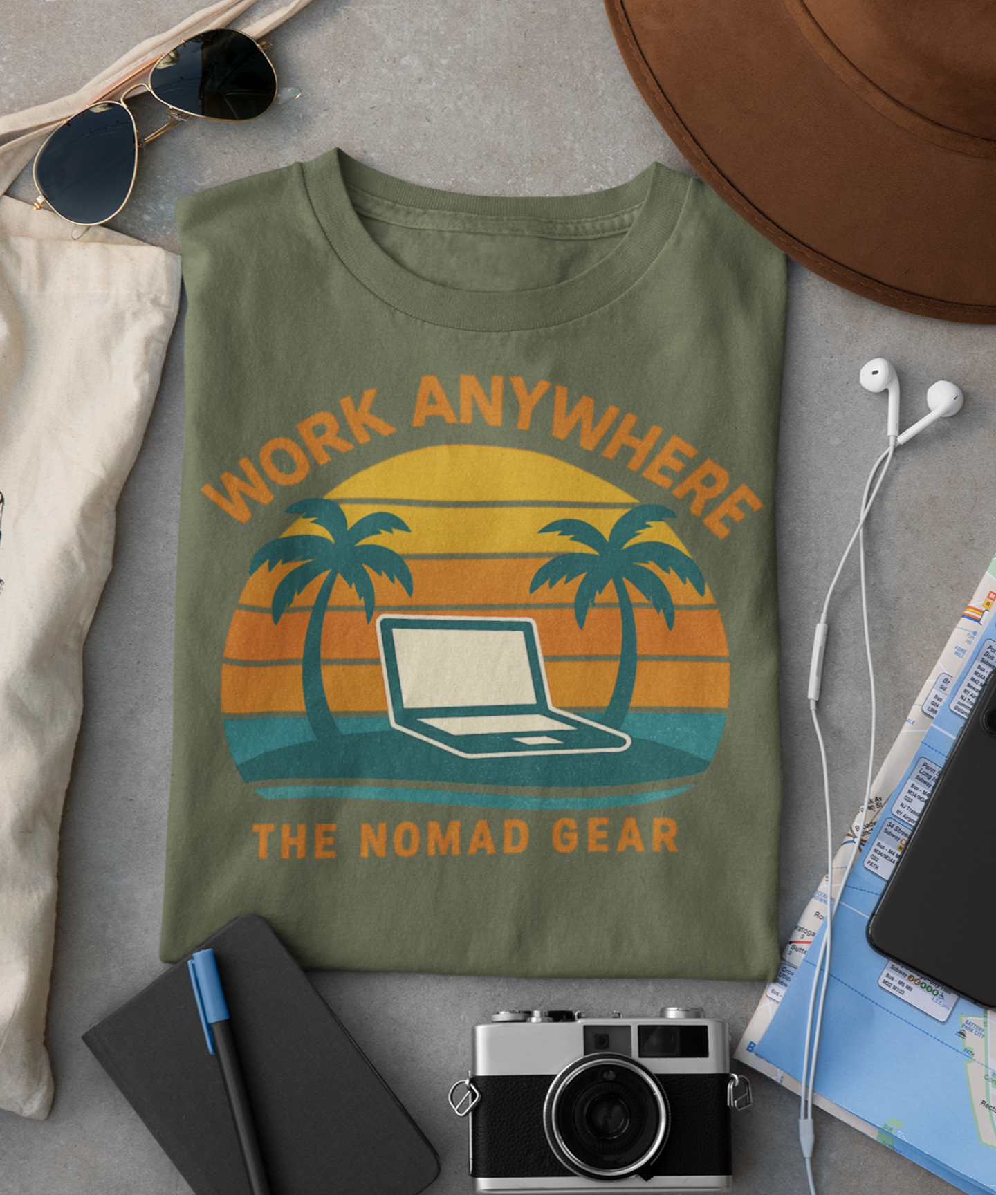Nomad T-Shirt - Great Quality Anywhere Work Digital Remote Nomad Gear